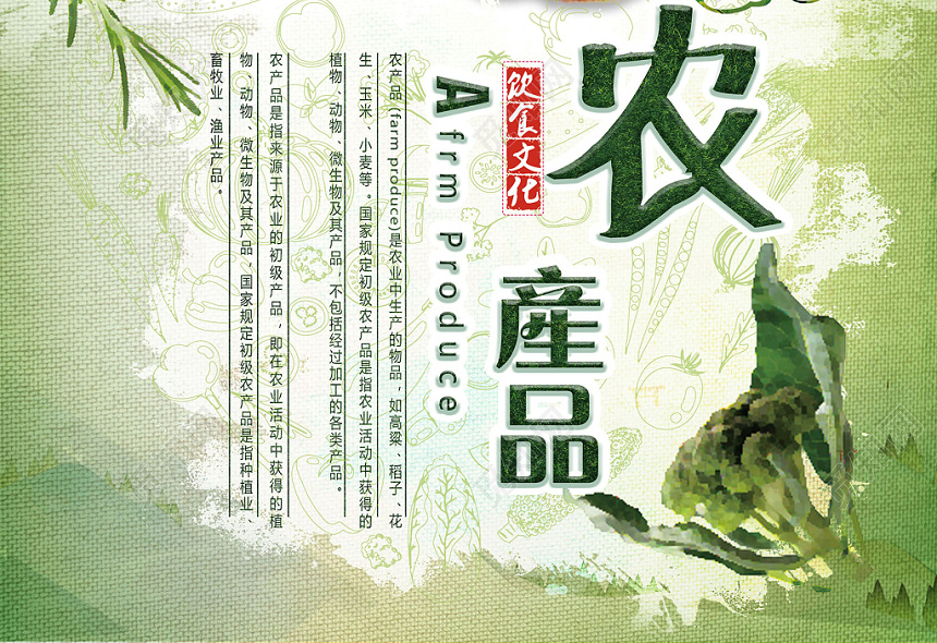 自然饋贈，綠色守護(hù)——初級農(nóng)產(chǎn)品展板海報(bào)設(shè)計(jì)